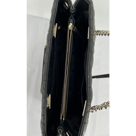 Kate Spade Briar Lane Quilted Meena Satchel Tote Handbag Black - Picture 8 of 13